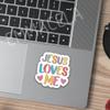 (3PCS) Jesus Love me Stickers  Christian Faith Waterproof Vinyl Decals for Laptops, Tumblers, Water Bottles  Inspirational Jesus Stickers for Prayer & Bible Lovers, 3" x 1.2" view 4