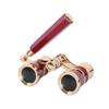 Binoculars Binoculars Telescope 3X25 Compact Folding Gold Plated All Metal Body Design Radiant Temperament Optical Glass Lens for Theater Horse Racing Classical Gold view 1