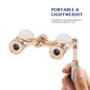 Binoculars Binoculars Telescope 3X25 Compact Folding Gold Plated All Metal Body Design Radiant Temperament Optical Glass Lens for Theater Horse Racing Classical Gold view 4