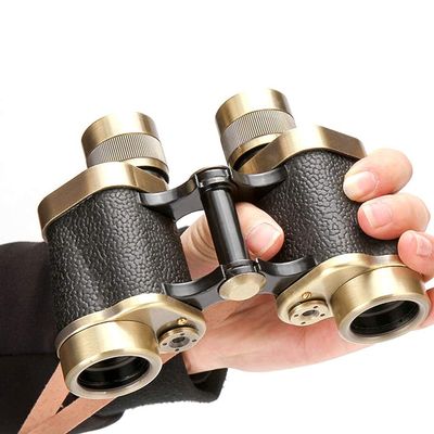 Binoculars telescopes for adults Pure Copper Binoculars Low Light Range Full Metal 8X30 High Power HD Travel Vacation Adult Telescope Objective 30mm