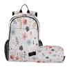 ALAZA Floral22 Backpack for Girls School Bag Kids Backpack with Lunch Bag Set Daypack Travel Laptop Backpack view 1