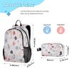 ALAZA Floral22 Backpack for Girls School Bag Kids Backpack with Lunch Bag Set Daypack Travel Laptop Backpack view 2