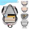 ALAZA Floral22 Backpack for Girls School Bag Kids Backpack with Lunch Bag Set Daypack Travel Laptop Backpack view 4