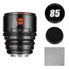 7artisans 85mm T2.1 Cine Lens S35 Frame Compatible for Sony E-Mount(C Frame),for Sony A6500/A6600/A6700/FX30/ZVE-10(Black) view 1