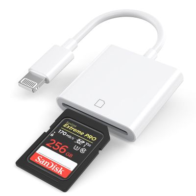 (Apple MFi Certified) Lightning to SD Card Camera Reader,esbeecables SD Card Reader for iPhone,Trail Camera Viewer SD Memory Card Reader Adapter for iPhone 14/13/12/11/XS/XR/X/8/7/iPad,Plug and Play