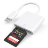 (Apple MFi Certified) Lightning to SD Card Camera Reader,esbeecables SD Card Reader for iPhone,Trail Camera Viewer SD Memory Card Reader Adapter for iPhone 14/13/12/11/XS/XR/X/8/7/iPad,Plug and Play view 1
