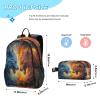ALAZA Monster Fighting Backpack and Lunch Bag Set School Bag Bookbag Casual Daypacks for Kids Girls Boys Teens view 2
