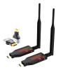 2025 Upgraded Wireless HDMI Transmitter and Receiver, 330FT/100M,4K Decode 1080P Output,Plug & Play Portable 2.4G/5G Wireless HDMI Extender Kit for Desktop,PC,TV Box, PS5/4 to TV/Monitor/Projector view 1