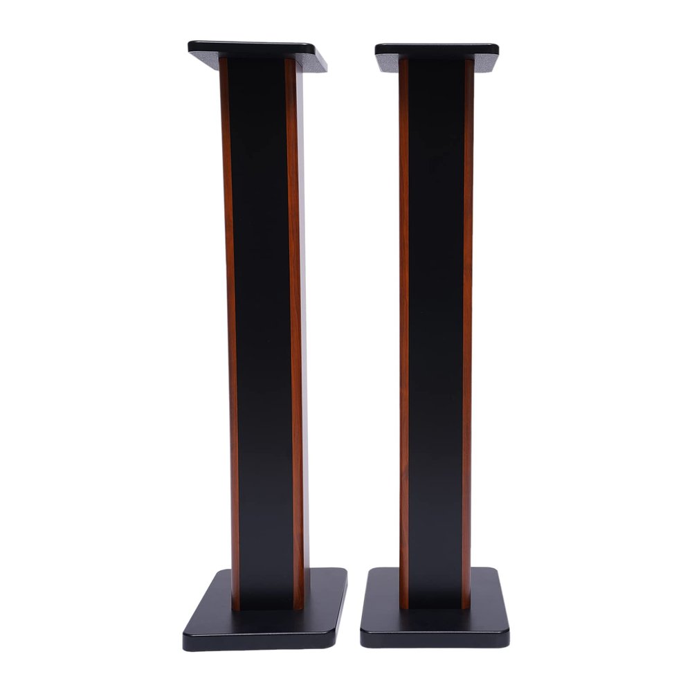 Bookshelf Speaker Stands, 36 Inch Floor Speaker Stand Built-in Cable Management, Surround Sound Speaker Stands 1 Pair - Steel Construction, Black