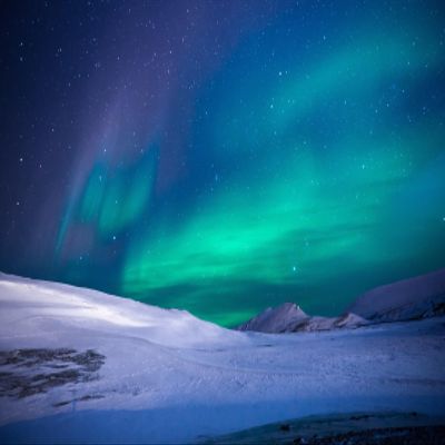 Loccor 5x3ft Fabric Aurora Borealis Backdrop Arctic Winter Night Sky Green Northern Lights Scenery Photography Background Winter Polar Northern Lights Backdrop for Party Decorations Photo Props