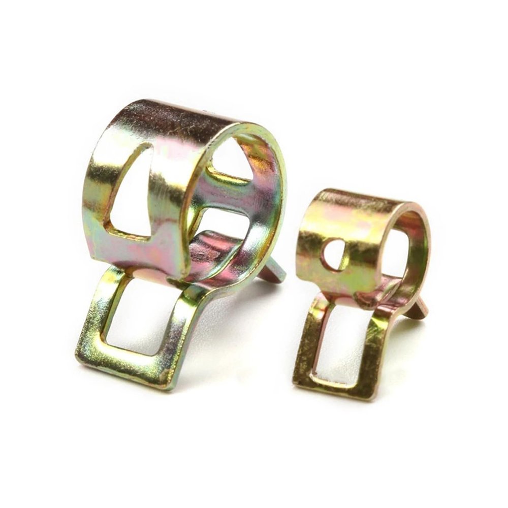 60Pcs Fuel Silicone Vacuum Hose Spring Band Type Action Pipe Clamp Low Pressure Air Clip Clamp SIZE 6/9/10/12/14/15MM