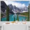 10x6.5ft Mountain Backdrop Natural Scenery Lake Pine Trees Forest Photography Background Mountain Camping Themed Party Decorations Kids Adults Outdoor Portrait Photo Studio Props view 4