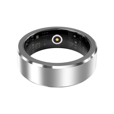 CLT iblaze Smart Ring Health Tracker Base Powerbank Health Sports Sleep (Silver, 9)