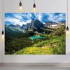 15x8ft Mountain Backdrop Nature Scenery Pine Trees Forest Blue Lake Sky Photography Background Camping Picnic Themed Party Decorations Kids Adults Outdoor Portraits Photo Studio Props view 3