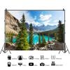 15x10ft Mountain Backdrop Natural Mountain Scenery Lake Pine Trees Forest Photography Background Landscape Camping Themed Party Decorations Wallpaper Kids Adults Portraits Photo Studio Props view 2