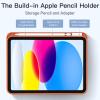 Akkerds Compatible with iPad (A16) 11th Generation Case 11 Inch 2025, for iPad 10th Generation Case 10.9 Inch 2022 with Pencil Holder, Slim Trifold Stand Protective Cover with Soft TPU Back, Coral view 4