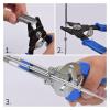 RJQIRP Type M Nail Ring Pliers Kit Clamp Wire Cage Clamp,with NailGroove for Animal Cages Wire Fencing,Repair Hand Tools for Hog Chicken Duck Goose Dog Cat Cages(Yellow) view 3