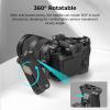 SmallRig Push-Button Rotating NATO Side Handle for Left and Right Hand, 360 Rotatable Side Handle with Anti-Slip Silicone, Camera Grip with Built-in Threaded holes, Wrist Strap Hole, Cold Shoe - 4359 view 3
