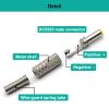 10 Pairs DC 5.5mm x 2.5mm Power Metal Connector Adapter 12V/24V Male+Female Power Jack Socket for DIY DC Connector view 2
