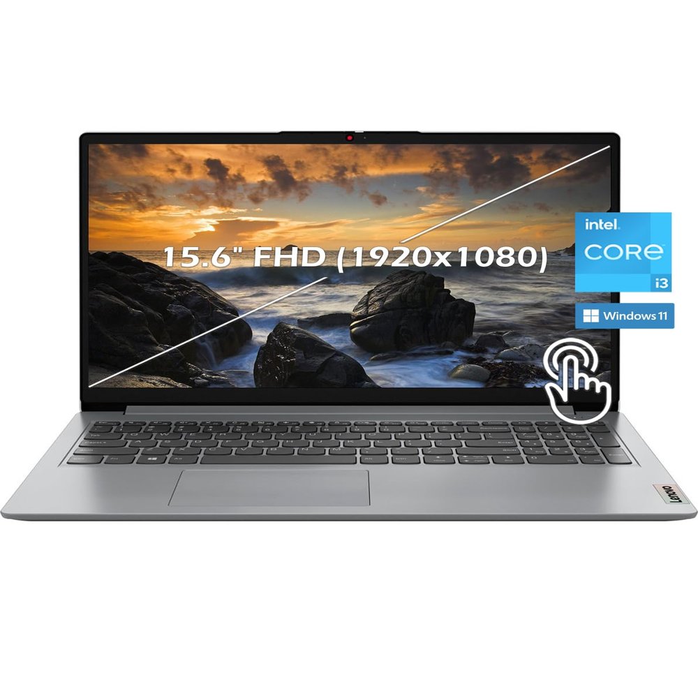 Lenovo 2023 Ideapad 3i Laptop, 15.6" FHD Touchscreen, 12th Gen Intel Core i3-1215U Processor, 12GB DDR4 RAM, 512GB SSD, HDMI, Webcam, Wi-Fi6, Bluetooth, Win11, Cloud Grey