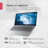 Lenovo 2023 Ideapad 3i Laptop, 15.6" FHD Touchscreen, 12th Gen Intel Core i3-1215U Processor, 12GB DDR4 RAM, 512GB SSD, HDMI, Webcam, Wi-Fi6, Bluetooth, Win11, Cloud Grey view 3