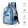 GFLFMXZW Backpack For Women Men Casual Travel Daypacks Blue House Love Rucksuck For Work Cute Laptop Backpack view 2