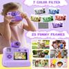 Kids Camera Instant Print, Christmas Birthday Gifts for Toddle Girls Boys Age 3-12, 24MP & 1080P Video Selfie Digital Camera with 3 Roll No-Ink Print Paper 32G SD Card - Purple view 4