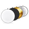 NEEWER 51 Inch/130 Centimeter Light Reflector Diffuser 5 in 1 Collapsible Multi Disc with Bag - Translucent, Silver, Gold, White, and Black for Studio Photography Lighting and Outdoor Lighting view 1