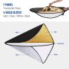 NEEWER 51 Inch/130 Centimeter Light Reflector Diffuser 5 in 1 Collapsible Multi Disc with Bag - Translucent, Silver, Gold, White, and Black for Studio Photography Lighting and Outdoor Lighting view 4