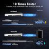 12 Port 10Gbps Managed Switch, 8 x 10G SFP+ Slots, 4 x 10G RJ-45 Ports, Support 10G/5G/2.5G/1000M Auto-Negotiation, YuLinca Smart Web Managed Rackmout Switch view 3
