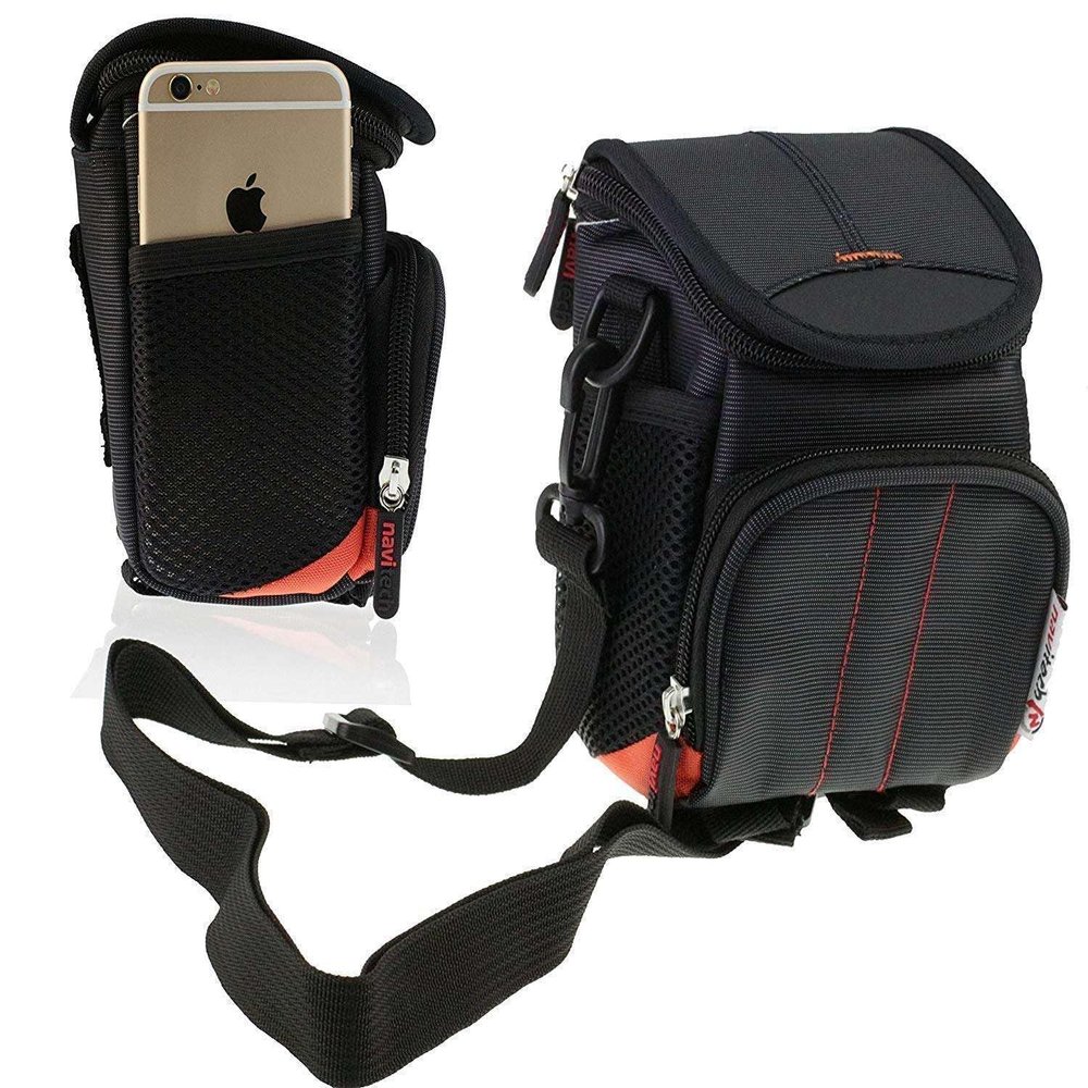 Navitech Black Camera Shoulder Bag Compatible with Panasonic Lumix DMC-G7 Mirrorless Camera