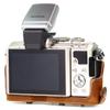 MegaGear Olympus Pen E-Pl8 Ever Ready Leather Camera Case And Strap, With Battery Access - Light Brown view 4