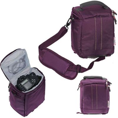 Navitech Purple Protective Portable Handheld Binocular Case and Travel Bag Compatible With Bresser Pocket Binocular Topas 10x25