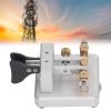 KIMISS Morse Code Key Double Paddle Automatic CW Shortwave Telegram Tapper for Training Morse Code Key (Silver) view 2
