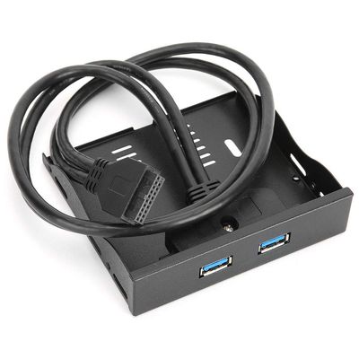 USB3.0 Floppy Front Panel 3.5 Floppy Bay 19 Pin to 2 Interface USB3.0, Professional Accessories