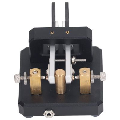 KIMISS Morse Code Key Double Paddle Automatic CW Shortwave Telegram Tapper for Training Morse Code Key (Black)