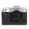 Uchandmade Handmade Genuine Leather Camera Half Case for Fujifilm X-T50/Fujifilm X-T50 Camera Case/Fujifilm X-T50 Case - Top Layer Cowhide Body + Metal Base Plate (89 Black & White Link) view 1