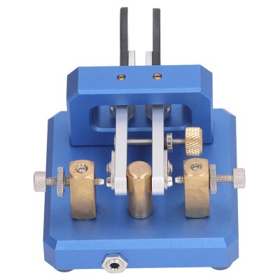KIMISS Morse Code Key Double Paddle Automatic CW Shortwave Telegram Tapper for Training Morse Code Key (Blue)