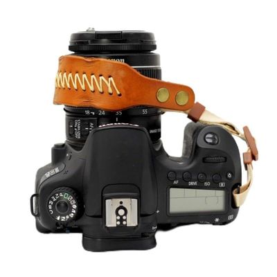BIZOEdigital Camera Wrist Strap Vintage Leather Camera Hand Strap for DSLR SLR Canon Nikon Sony Fujifilm Olympus Comfort Padding Hand Grip (brown), Large