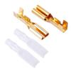 100 Pair Crimp Terminal Connector 2.8mm Gold Brass Car Speaker Electric Wire Connectors Set 100 Pair Crimp view 1