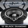 BLACK DIAMOND Car Speakers Bundle - 2X 6.5 PRO Mid-Bass Loudspeaker 8 Ohm 300 Watts with 2X 3.8 Super Bullet Tweeter 240 Watts 4-Ohm Ohms Built in Crossover view 2