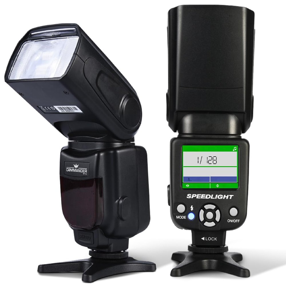 Commander Optics 985-FL TTL Speedlite Flash for Canon DSLR Cameras - Compatible with Most Canon DSLR's & Mirrorless Cameras, Ideal for Studio & Outdoor Photography