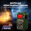 FosPower Emergency Weather Radio (Model D9) 14800mWh Power Bank, NOAA/AM/FM/Shortwave, Bluetooth 5.4, USB/Solar/Hand Crank Charging, Flash Light, SOS Alarm, IPX3 Rating for Indoor/Outdoor Emergencies view 2