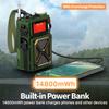 FosPower Emergency Weather Radio (Model D9) 14800mWh Power Bank, NOAA/AM/FM/Shortwave, Bluetooth 5.4, USB/Solar/Hand Crank Charging, Flash Light, SOS Alarm, IPX3 Rating for Indoor/Outdoor Emergencies view 4