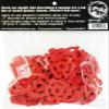 (100) Flat Plastic Record Adapters - Snap in Inserts to Make 7" 45rpm Records Fit on Standard Vinyl Record Turntables #07MR100RE (Red) view 2