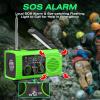 NITIGO Radios for Emergency, Multifunction Solar Charger Hand Crank NOAA Weather AM/FM Radio 4000mAh with USB Charged, Reading Lamp, Flashlight, SOS Alarm, Headphone Jack for Camping Emergencies view 4