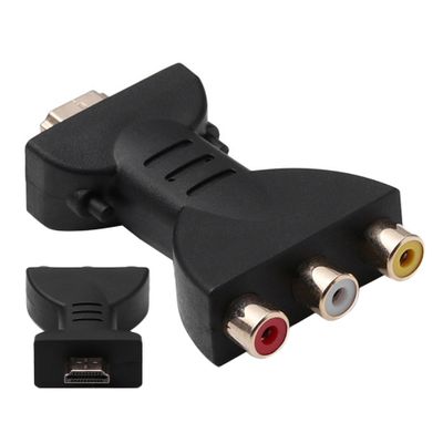 Pineeseatile HDMI to Adapter Portable HDMI to AV Red White Yellow HDMI to AV Converter HD HDMI to AV Converter Video Audio Converter Adapter HDMI to AV Connector, Black