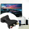 Pineeseatile HDMI to Adapter Portable HDMI to AV Red White Yellow HDMI to AV Converter HD HDMI to AV Converter Video Audio Converter Adapter HDMI to AV Connector, Black view 2