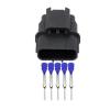 Milkweed Multi-Purpose 10 Sets 5 Pin 6189-1081 6189-6909 Female Male 1.2mm Auto wat/erp/;ro/ofW Connector p/Lug DJ70510-1-11/21 Auto O/y-gen p/Lug(Male Plug) view 1