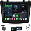 8Core 4G+32G Android 13 Car Radio for Mazda 3 2010-2013: 9-inch 1280 * 800 IPS Touchscreen for Mazda 3 Stereo with Wireless CarPlay&Android Auto GPS WiFi Bluetooth AM/FM/DSP Audio(Fit for Bose System) view 1